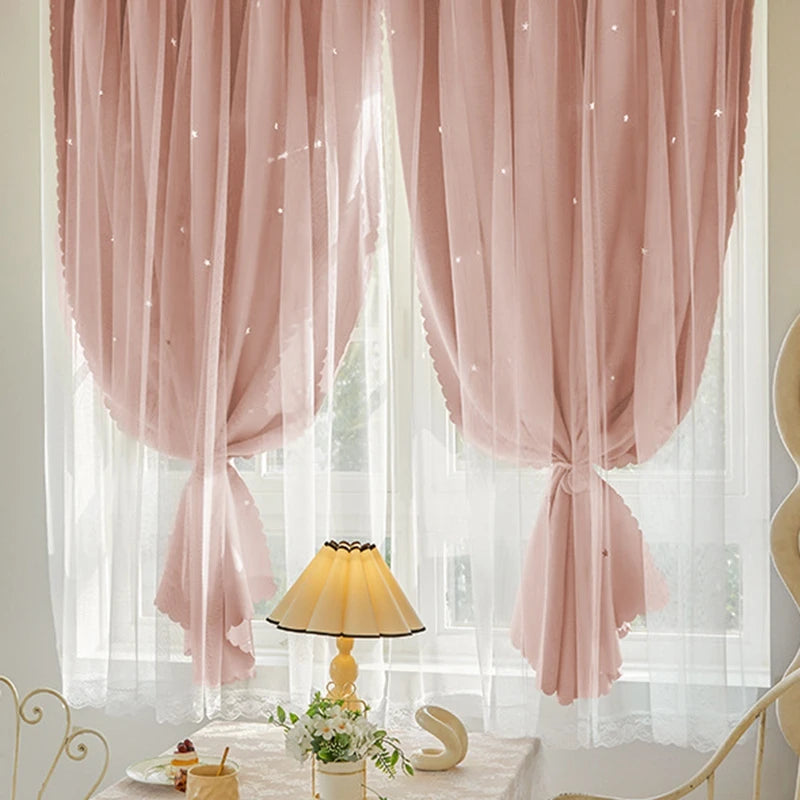 Ins Lace Curtains Window Hanging Curtains Living Room Bedroom in USA.