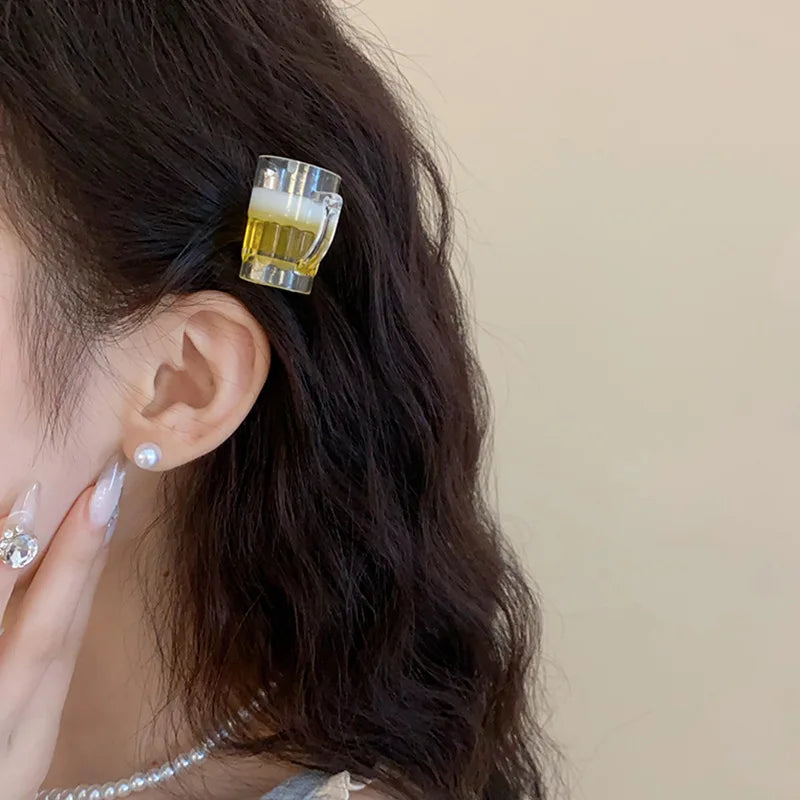 Summer Funny Beer Cup Hair Clip Women Fashion in USA