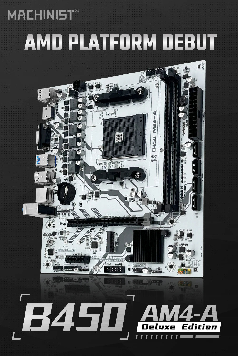 MACHINIST B450 Motherboard AMD Processor Dual-channel DDR4 Memory AM4 