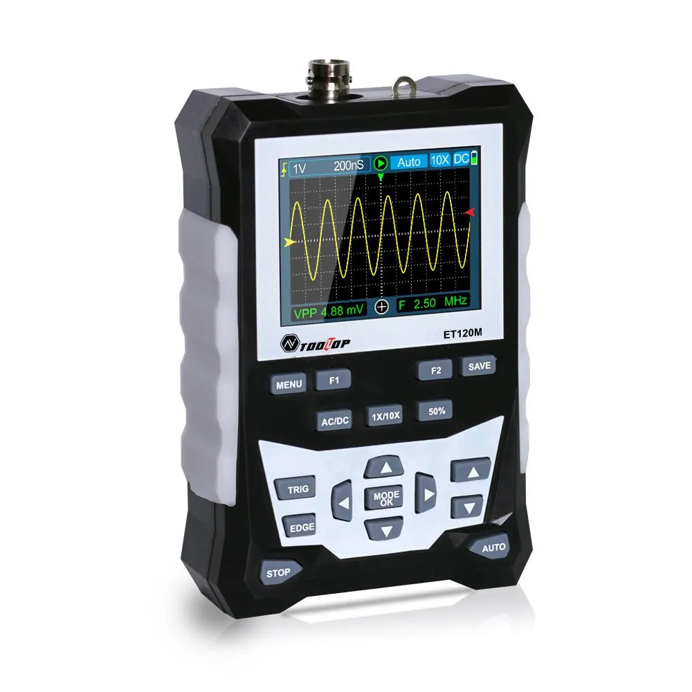 TOOLTOP ET120M 120MHz Handheld Digital Oscilloscope 1Mhz Square Wave S