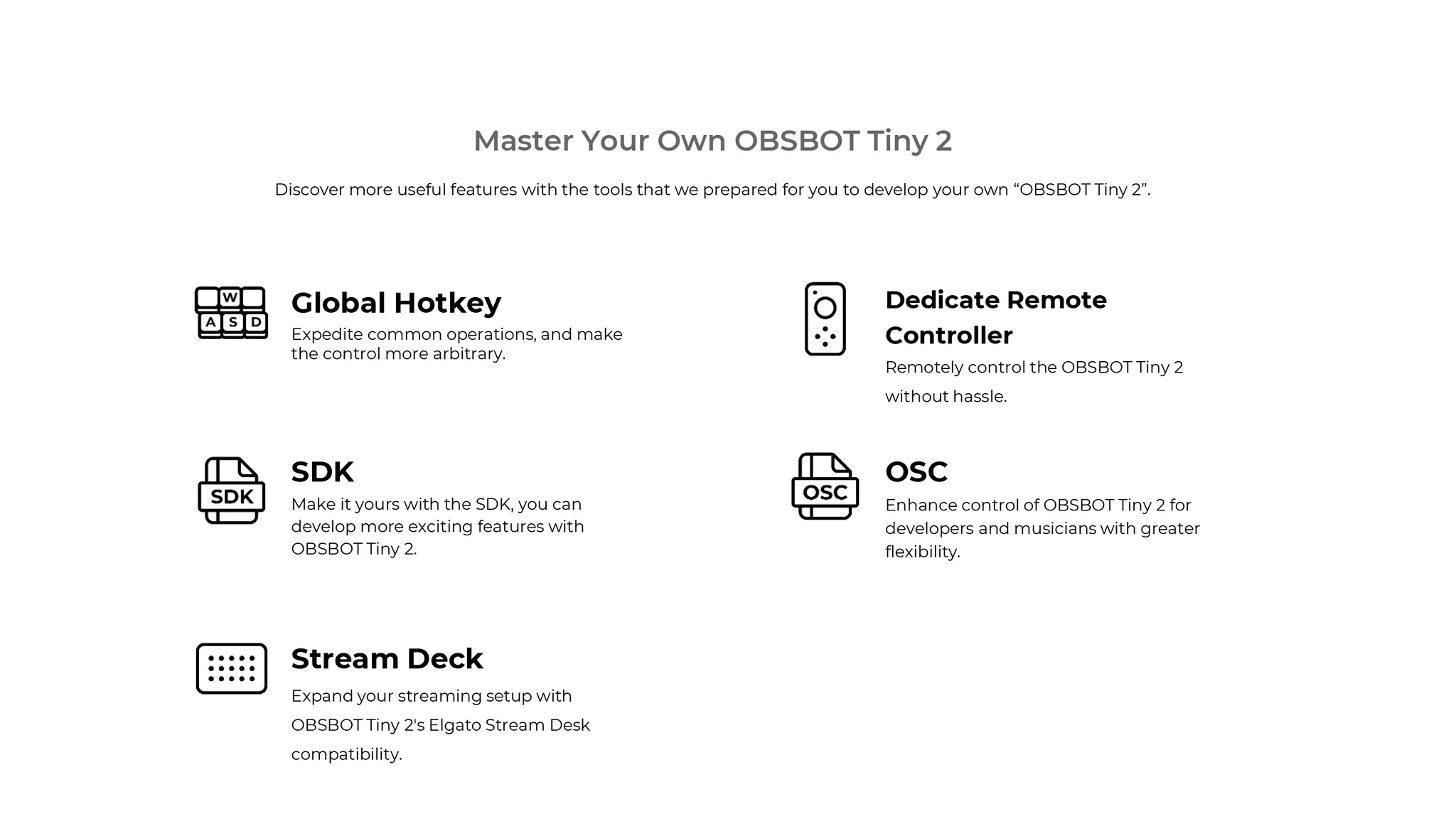 OBSBOT Tiny Meet PTZ Webcam AI-Tracking Auto-Framing in USA.