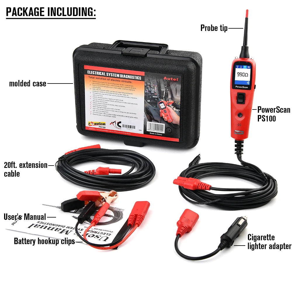 Autel Powerscan PS100 Automotive Circuit Tester System 12V/24V Auto El