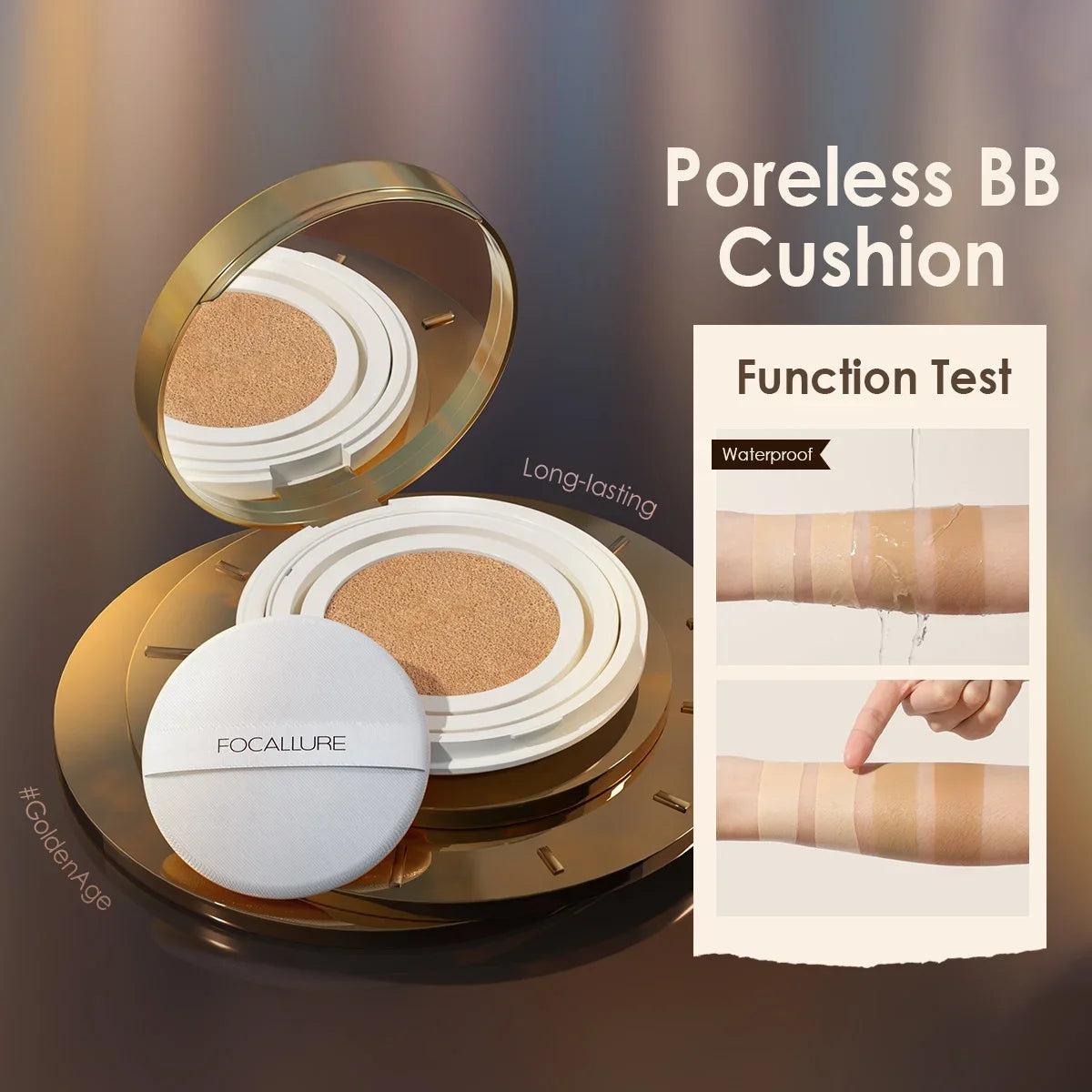 FOCALLURE Waterproof Matte Air Cushion Poreless BB＆CC Cream in USA