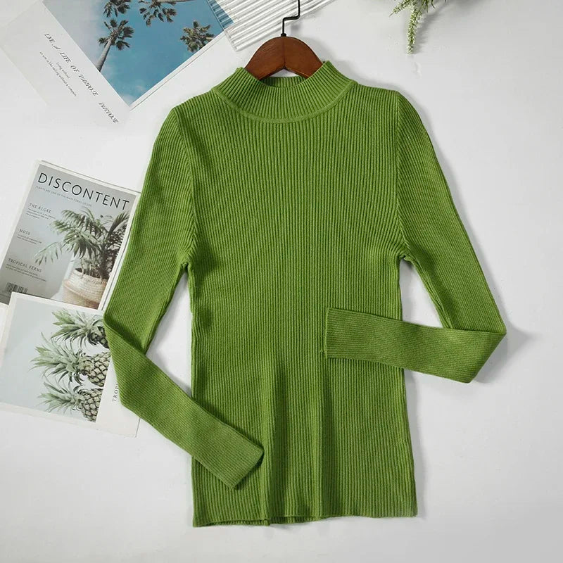 Women Spring Turtleneck Sweater Knitted Soft Pullovers cashmere in USA