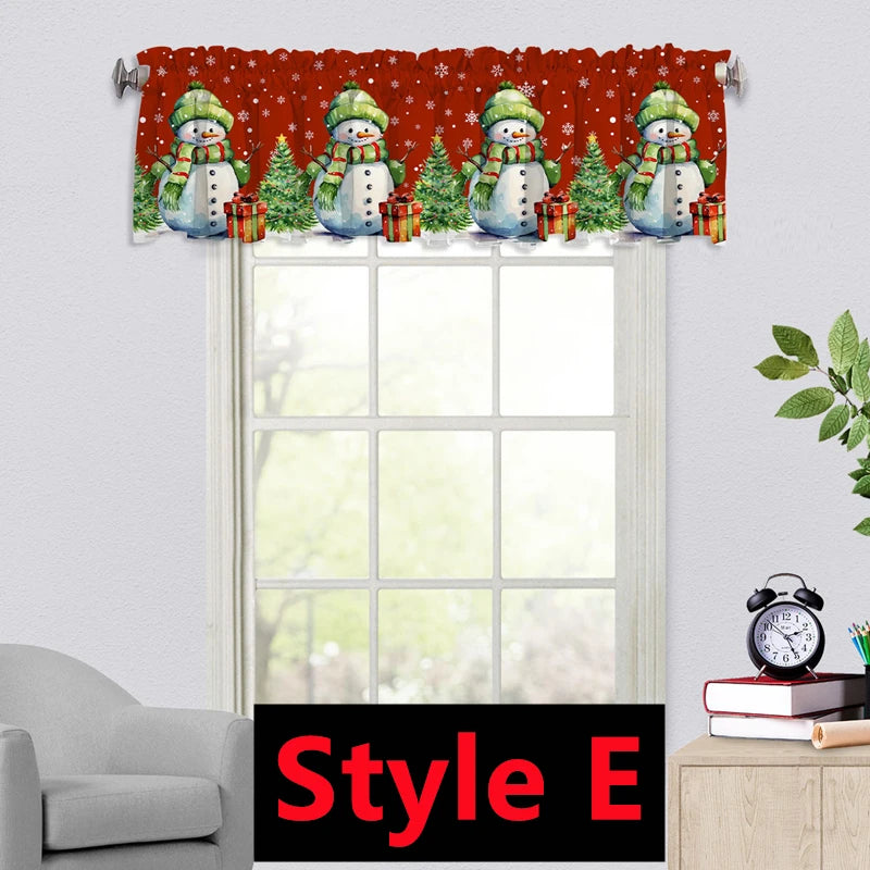 Christmas Window Curtain Christmas Valance Decoration Bedroom in USA