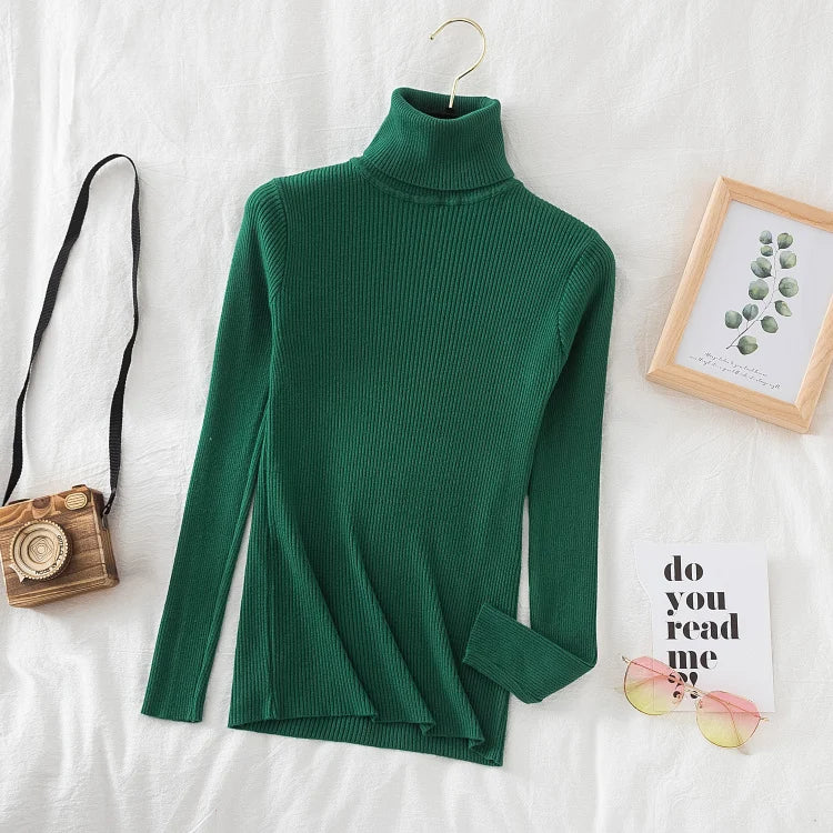 Women Spring Turtleneck Sweater Knitted Soft Pullovers cashmere in USA