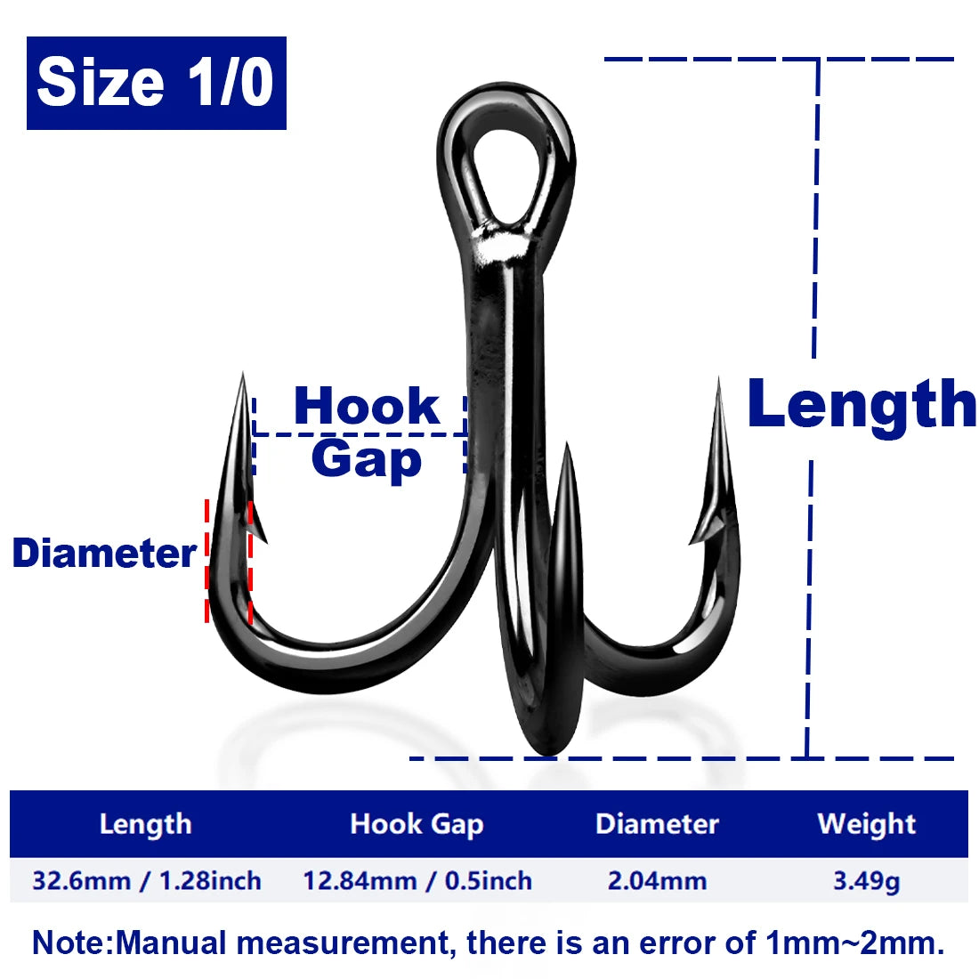 Strong Treble Hooks Triple Hooks Saltwater High Strength in USA