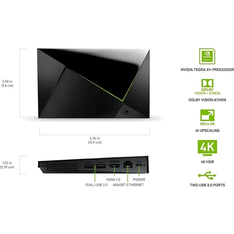 NVIDIA SHIELD TV HDR Streaming Media Player; IN USA.