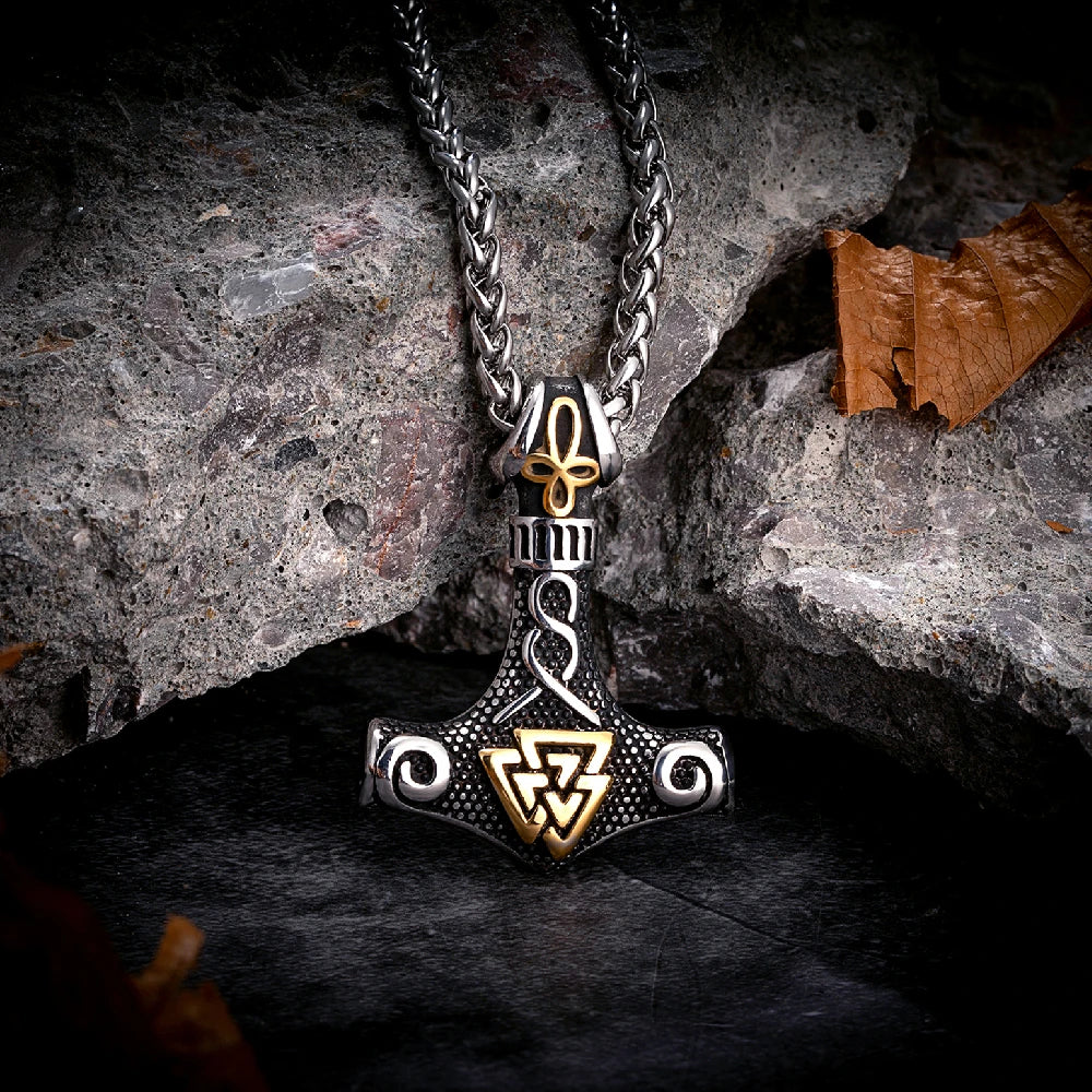 Vikings Thors Hammer Necklaces Stainless Steel in USA