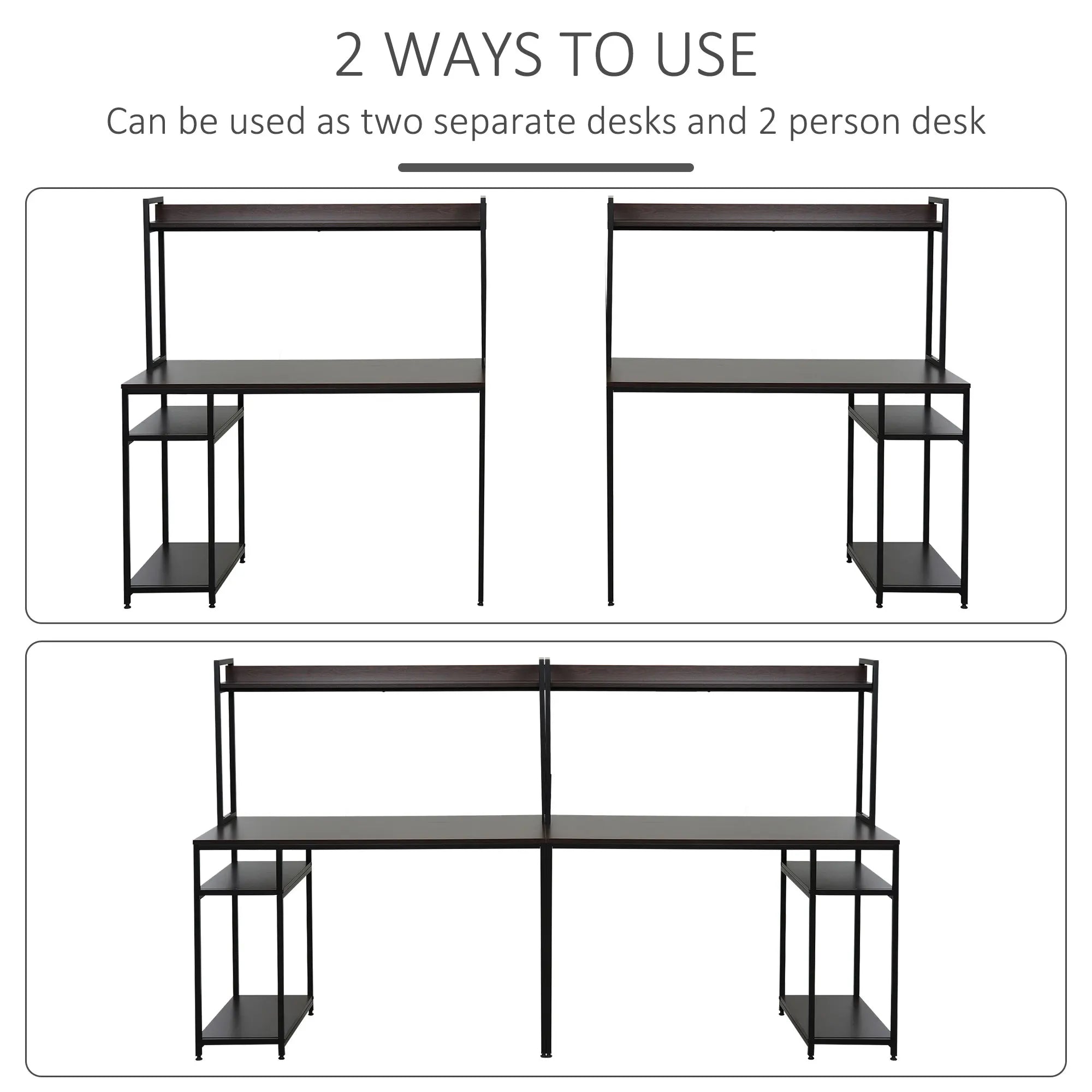 Modern MDF Computer Office Desk with Storage Shelf IN USA.