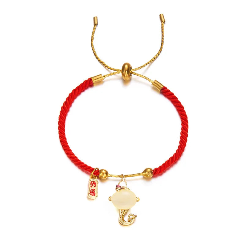 Snake Year Luck Bracelet Women Blessing Amulet in USA