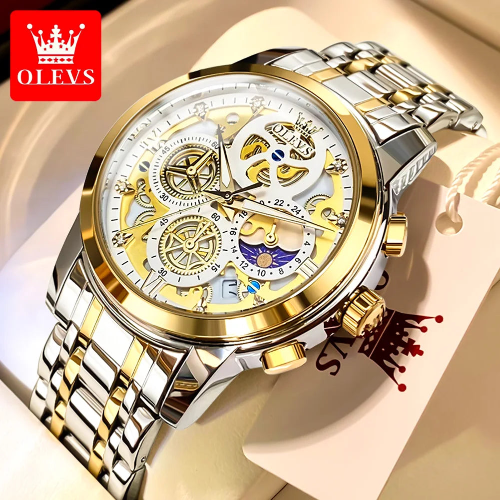 OLEVS Men's Watches Top Brand Luxury Original Waterproof in USA