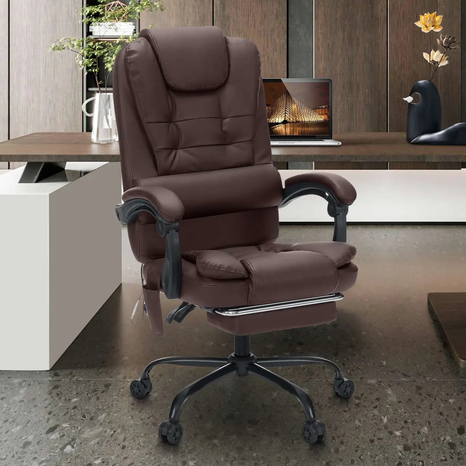 Executive Office Chair Massage High Back Leather Office Chair in USA.