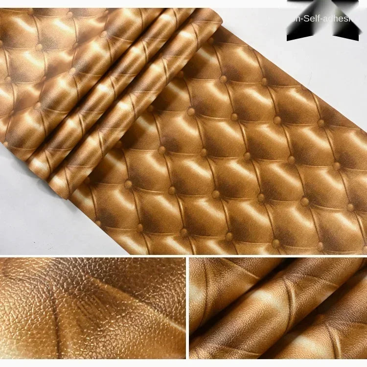 Luxury European-Style 3D Imitation Leather Soft Wallpaper TV in USA.