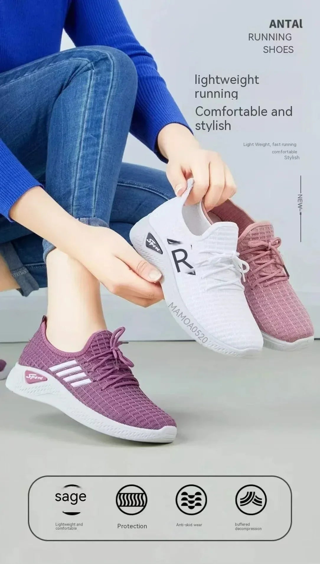 Fashionable Flying Woven Women's Running Shoes in USA