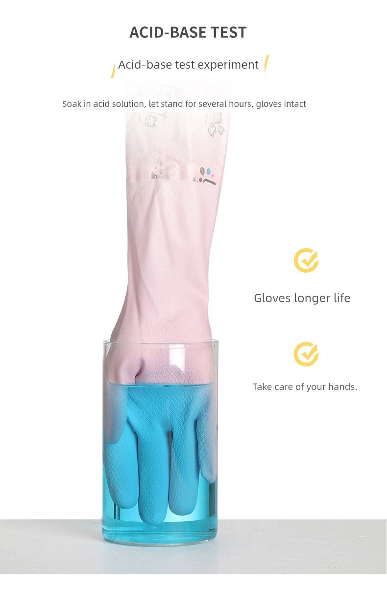 Rubber Fleece-lined Winter Durable Household Dishwashing Glove in USA.