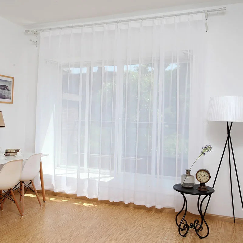 Mordern Simple Sheer Window Curtains Tulle Modern Voile Curtain IN USA.