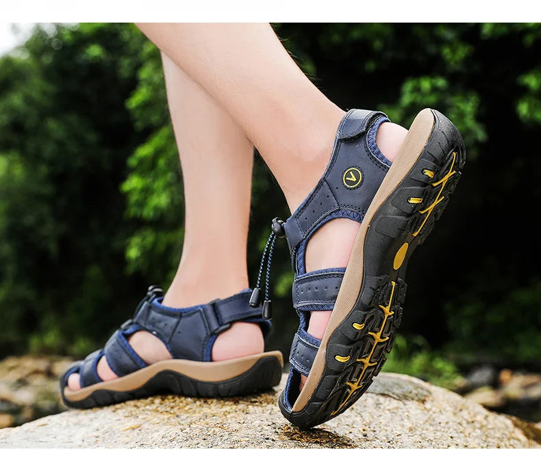 Summer Men Sandals Leather Mens Casual Shoes in USA