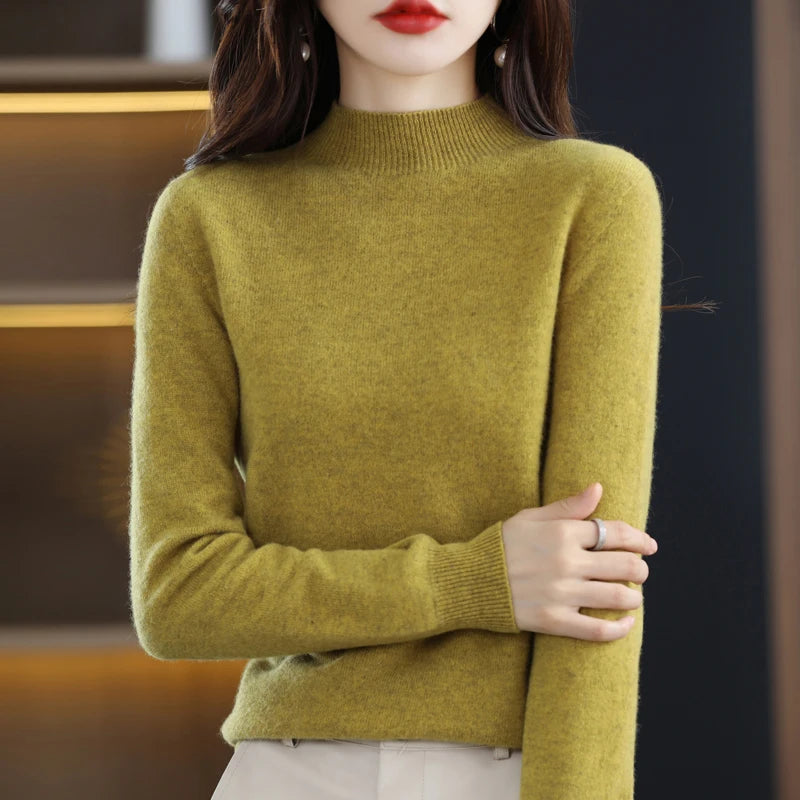 Pure Wool Half-neck Pullover In Autumn And Winter New Cashmere in USA