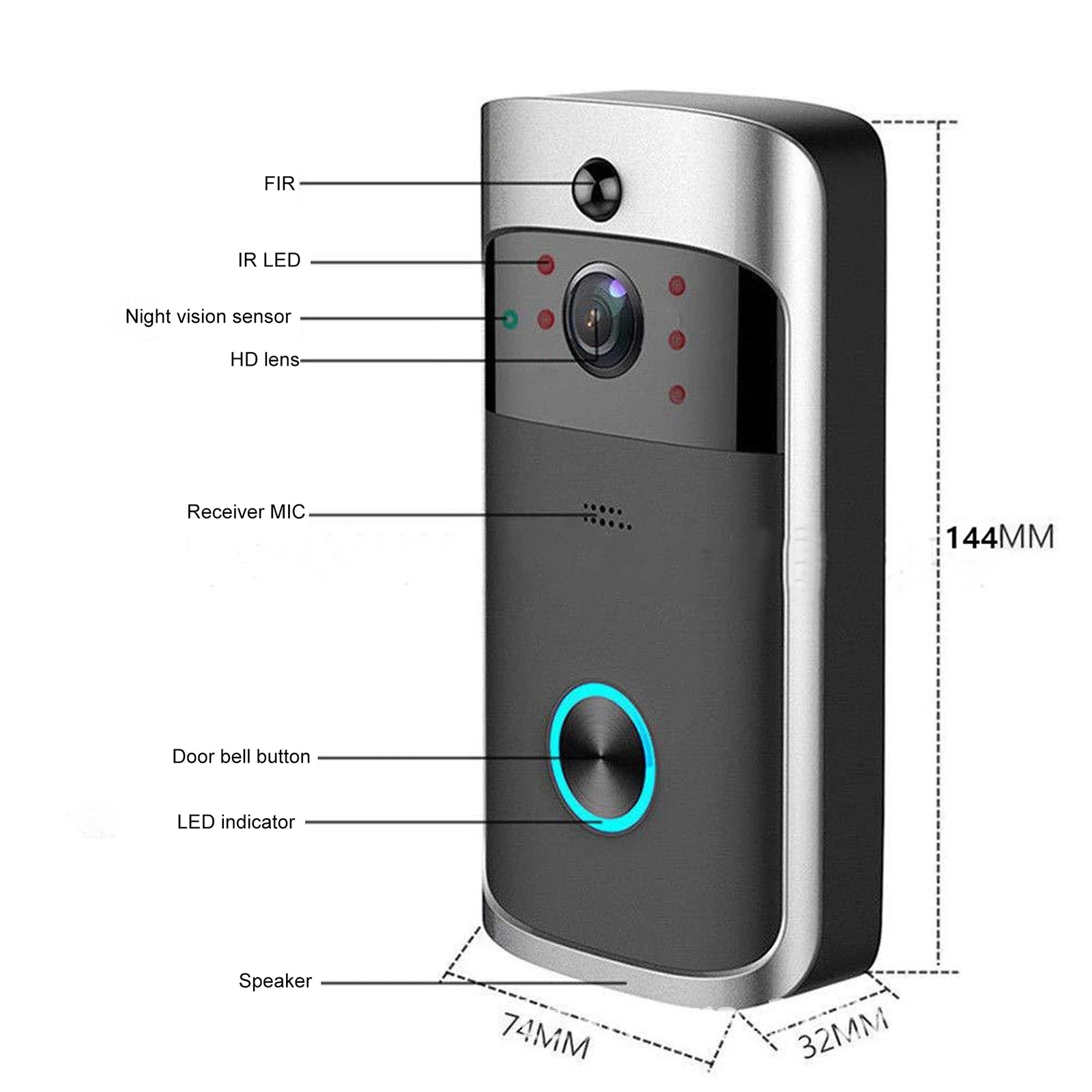 Wireless Camera Door Bell Smart WiFi Video Intercom in USA.