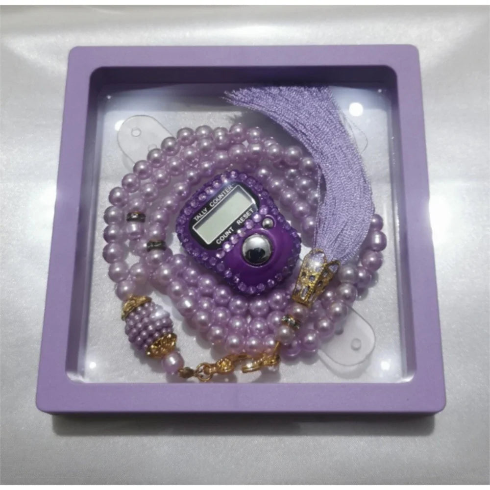 Prayer Set with Finger Counter,Tasbih Muslim Gift,Handmade in USA.