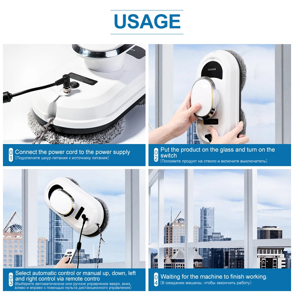 CHOVERY Robot Window Cleaner Window Cleaning Robot Smart Home