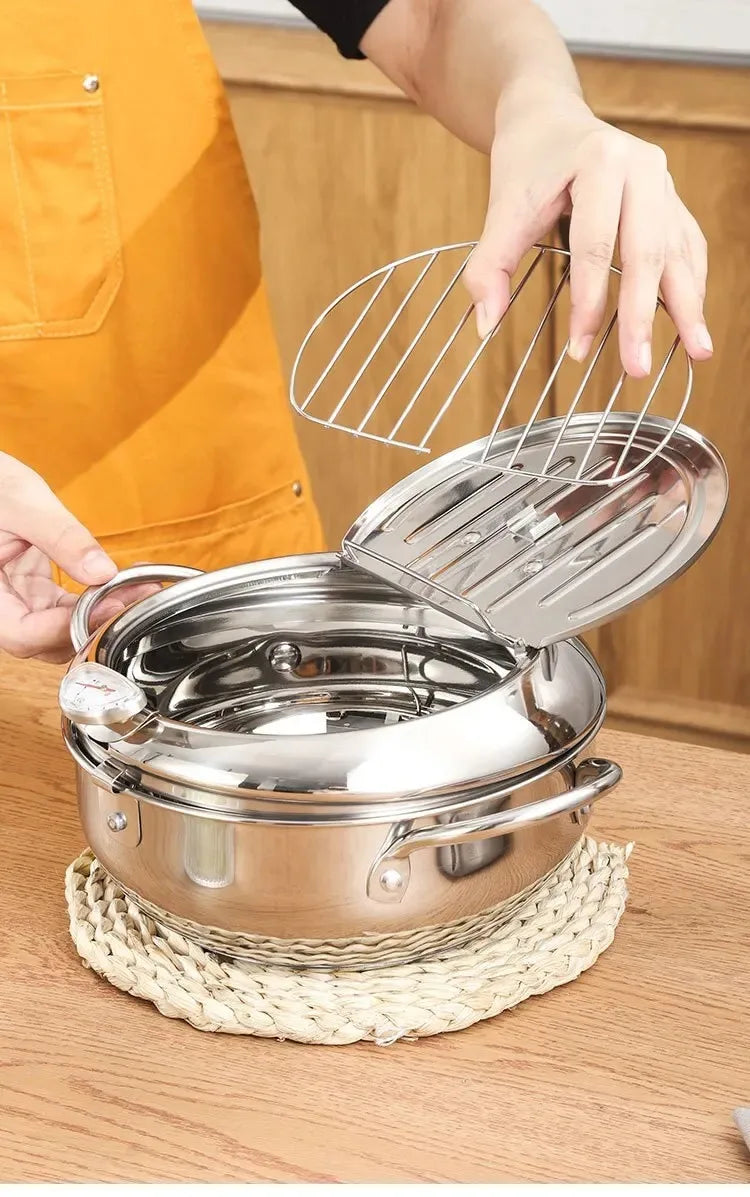 Stainless Steel Pan ,Tempura Fryer Pan, cookware in USA.