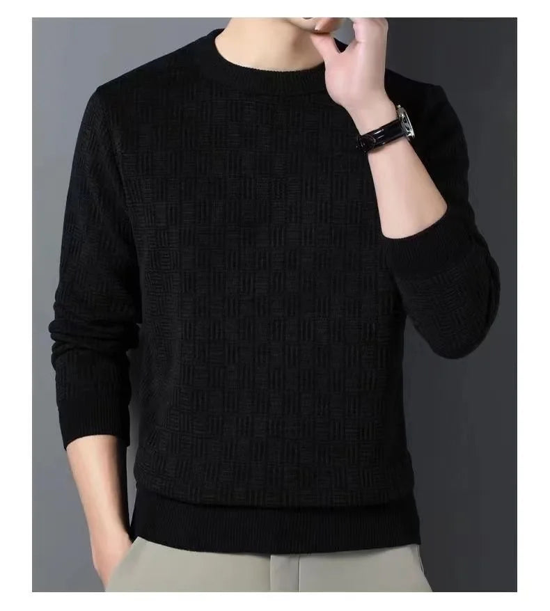 Men's Cashmere Sweater O-Neck Pullovers Knit Large Size in USA