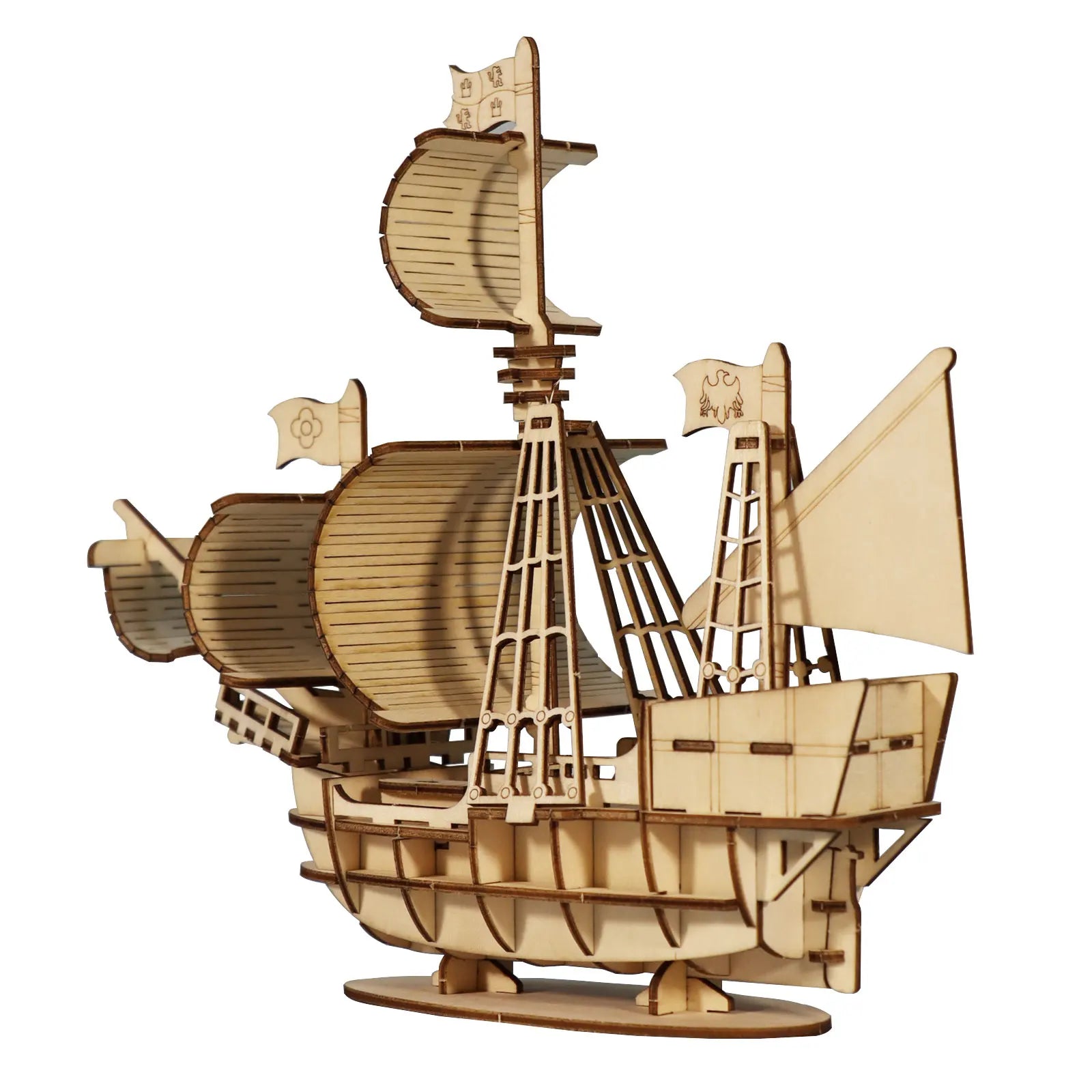 Wooden Puzzles Ocean Sailboat Model Kits Brainteaser in USA