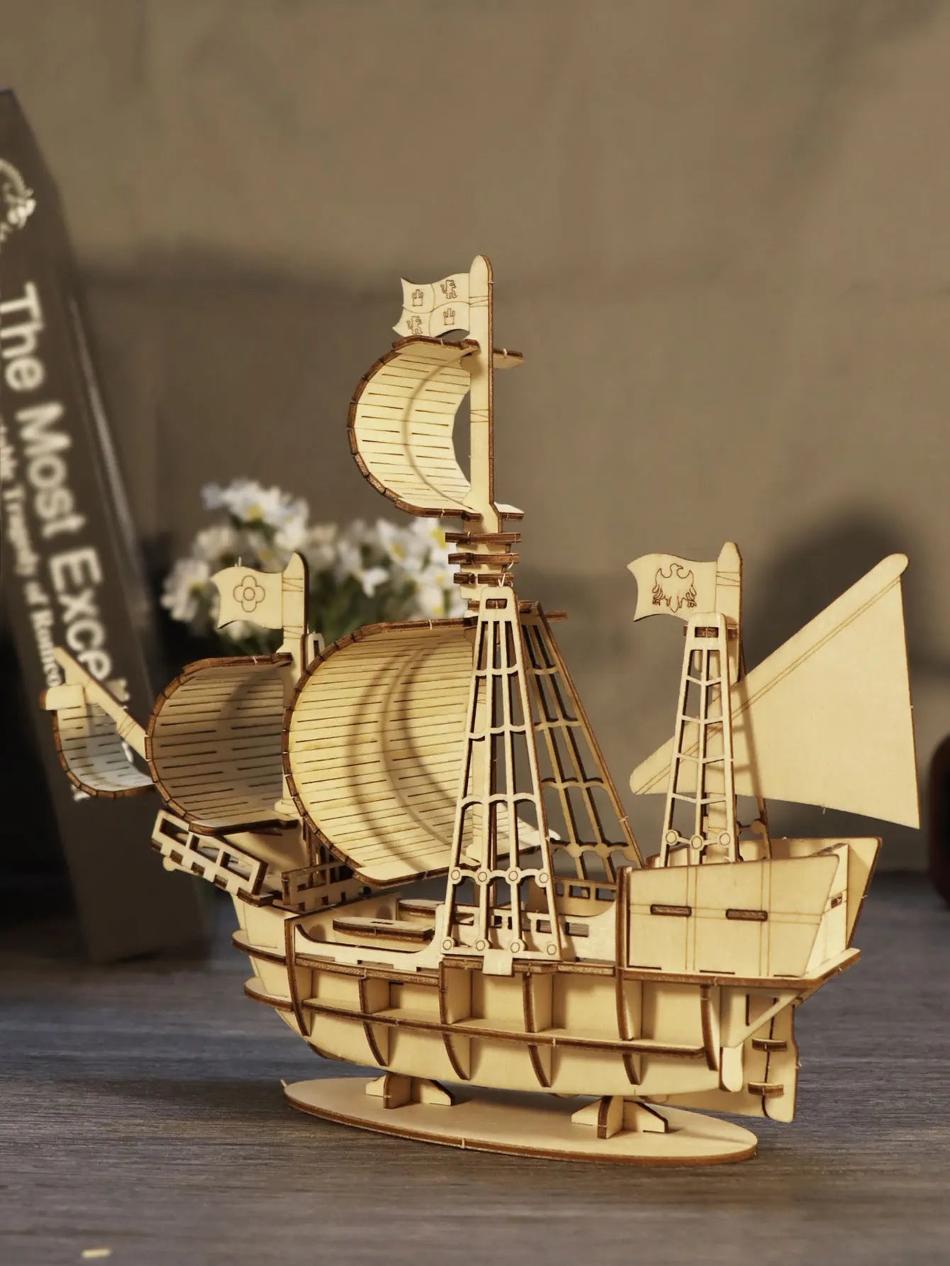 Wooden Puzzles Ocean Sailboat Model Kits Brainteaser in USA