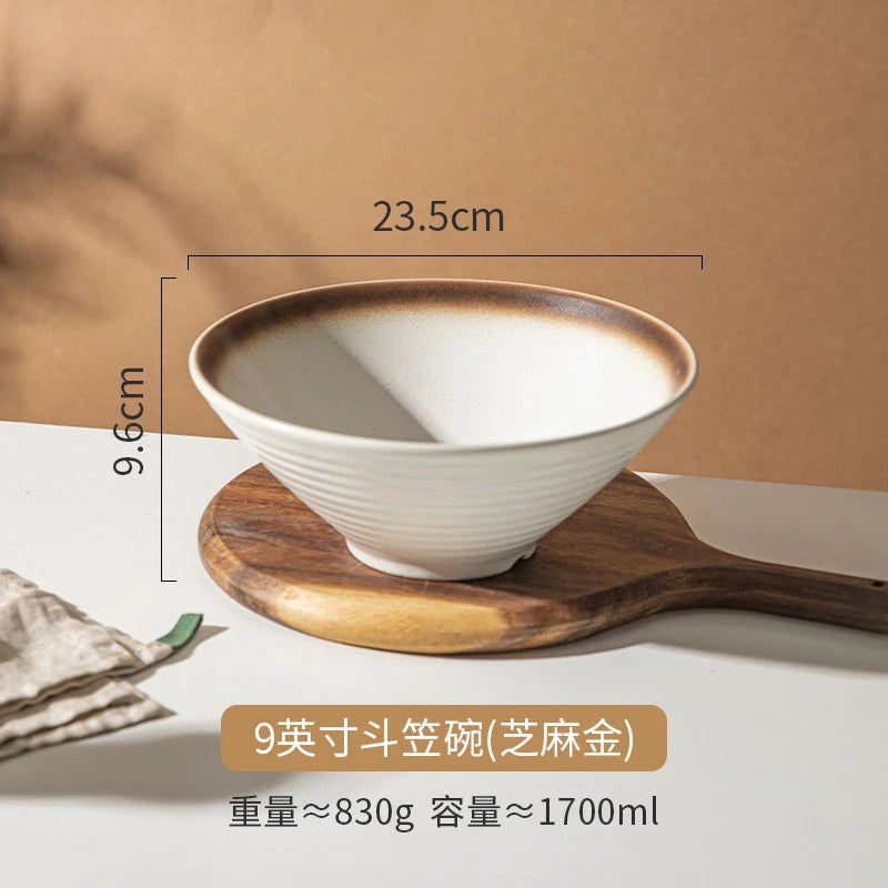 Ceramic Lamian Noodles Bowl Set Home Kitchen with Tableware in USA.