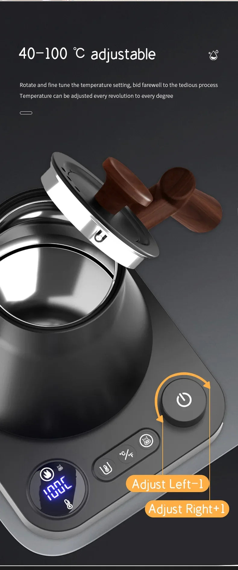 Electric Gooseneck Kettle Hand Brew Coffee Pot Smart IN USA.