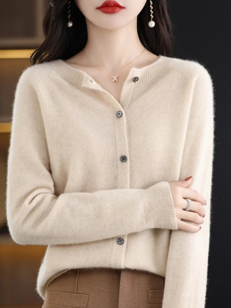 Merino Wool Sweaters Cashmere Cardigan Spring Autumn in USA