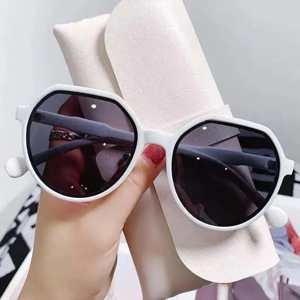 Fashion Jelly Women's Sunglasses Unique Beige Round in USA