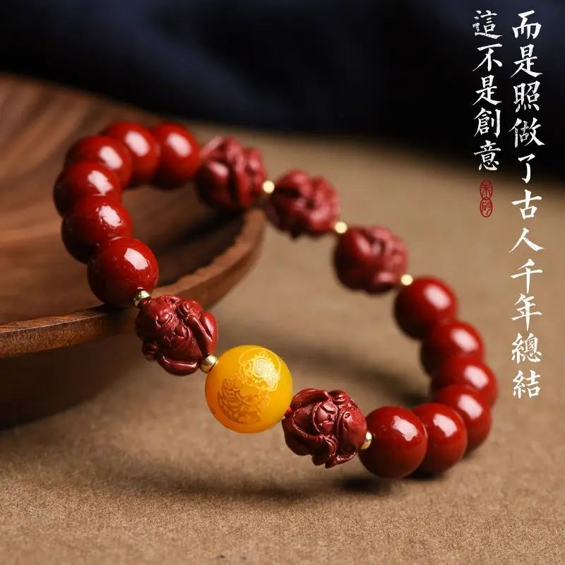 Fidelity Genuine Cinnabar Six Three-in-One Bracelet in USA.