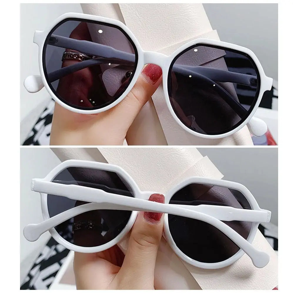 Fashion Jelly Women's Sunglasses Unique Beige Round in USA