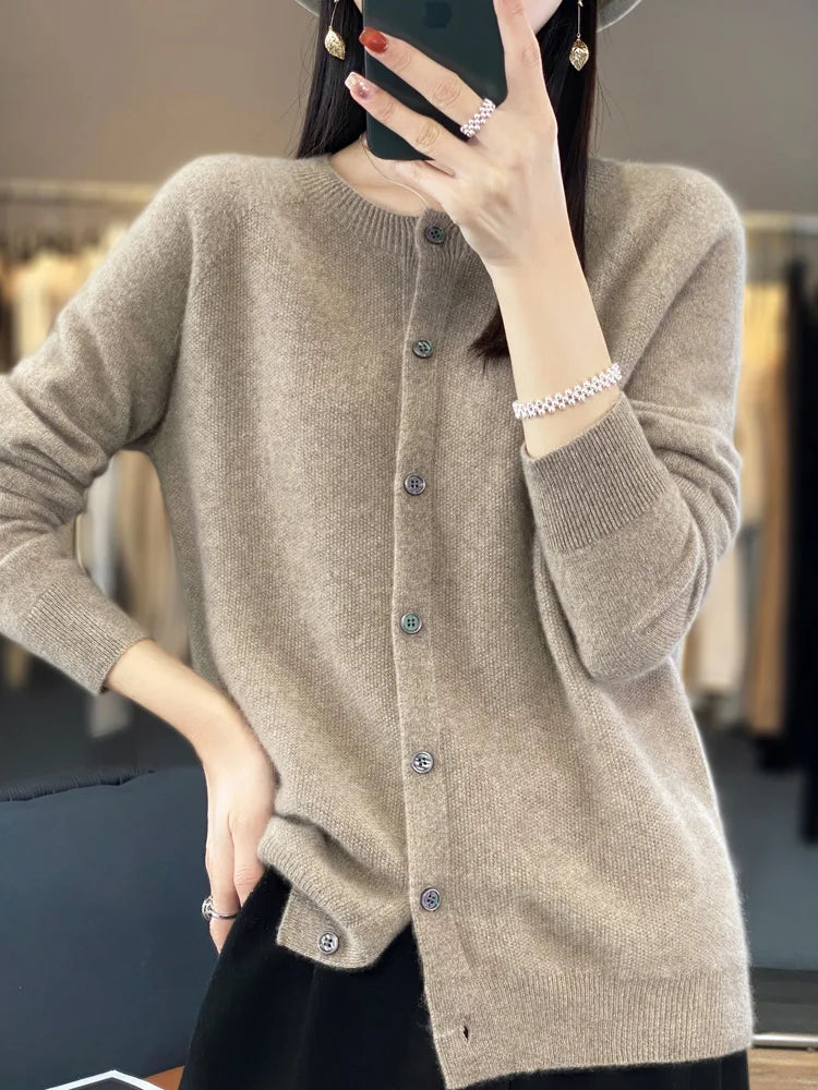 Merino Wool Sweaters Cashmere Cardigan Spring Autumn in USA