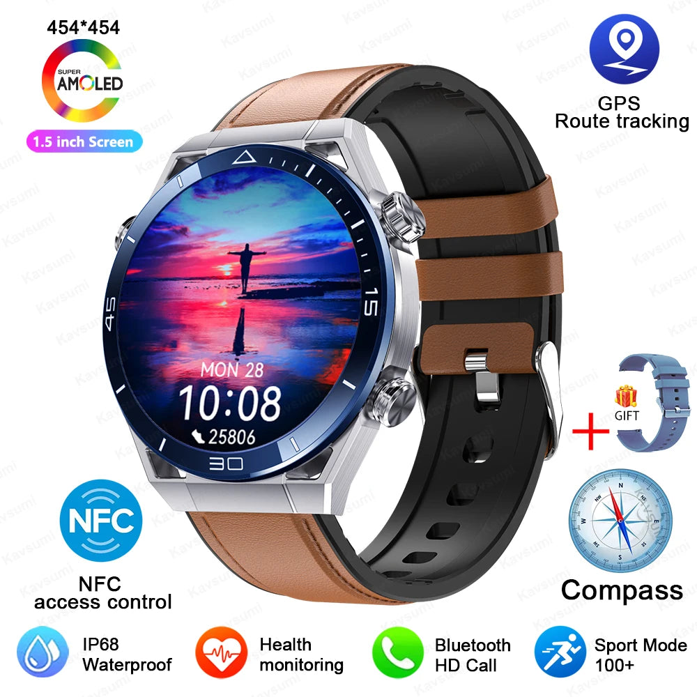 GPS Tracker Smartwatch Men NFC Bluetooth Call IN USA.