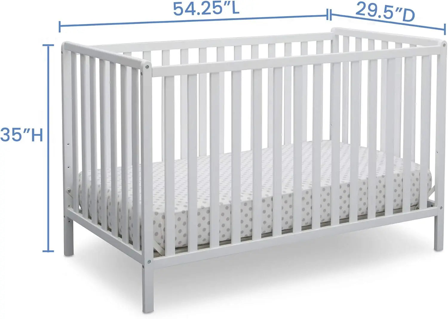 Convertible Crib - Greenguard Gold Certified, Bianca White in USA