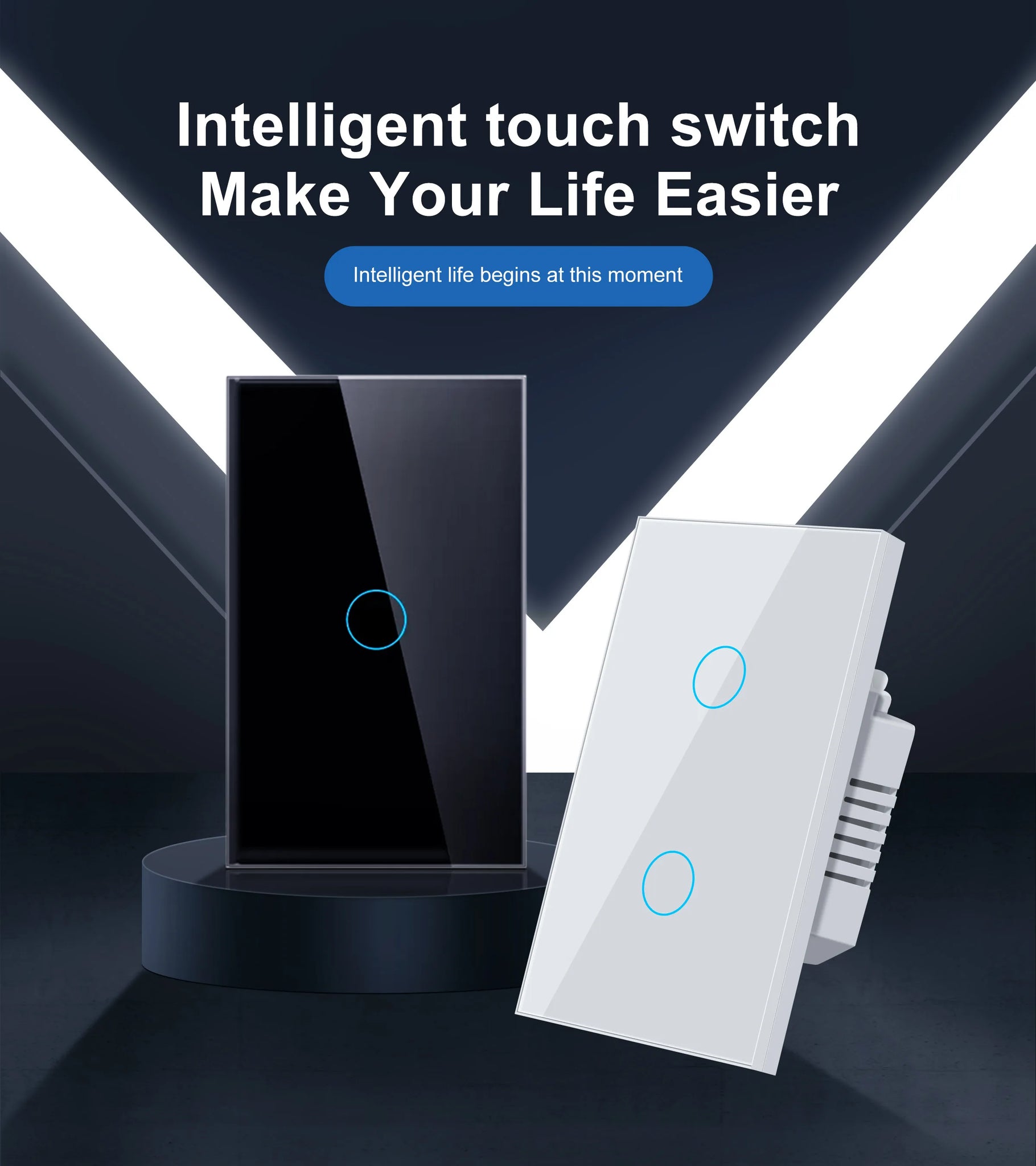 Smart Wifi Touch Switch No Neutral Wire Required Smart Home in USA.