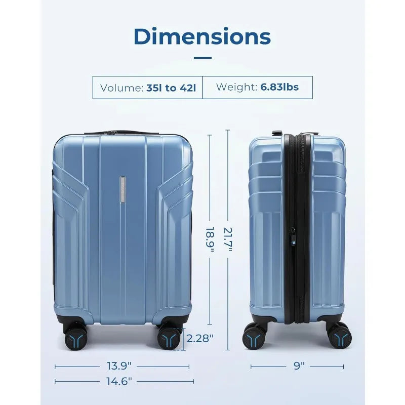 Expandable Carry Luggage Airline Approved Lightweight in USA