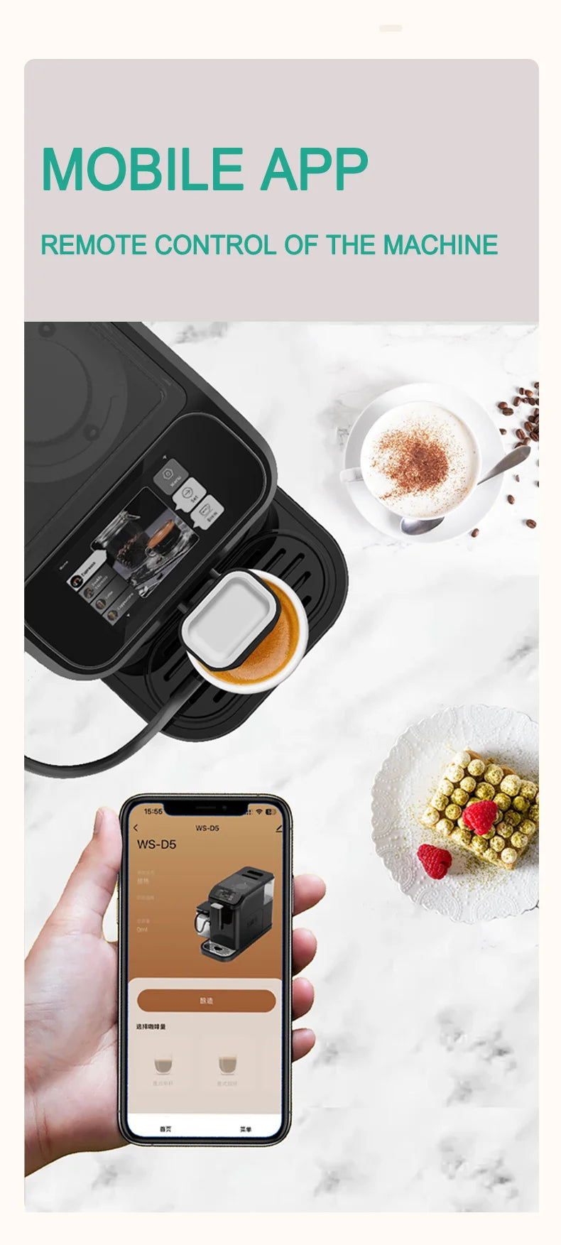 Professional 20bar Smart Expresso Cappuccino Espresso in USA.