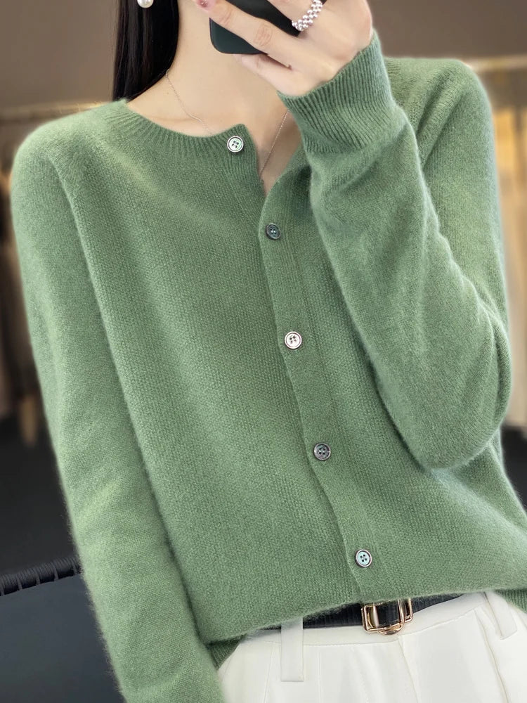 Merino Wool Sweaters Cashmere Cardigan Spring Autumn in USA