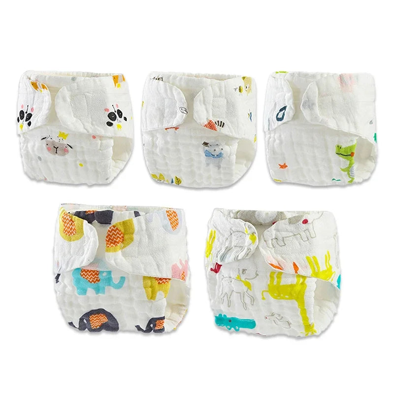 gauze baby cloth diapers cartoon baby training pants in USA