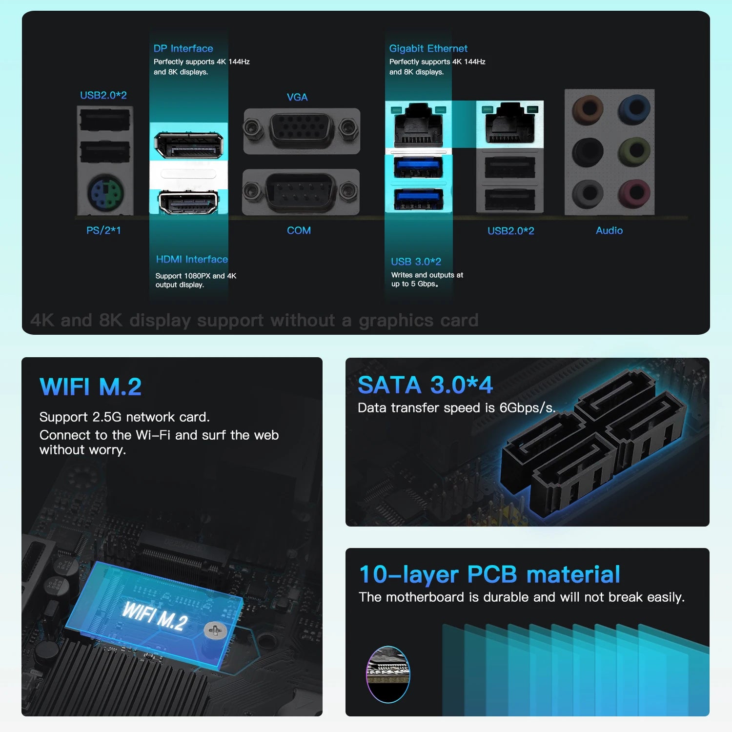 MACHINIST H97 STRONG Motherboard LGA1150 support Support Intel Core i7