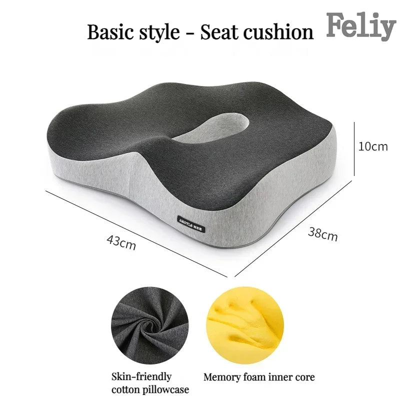 Memory Foam Office Chair Cushion Car Seat Support Waist