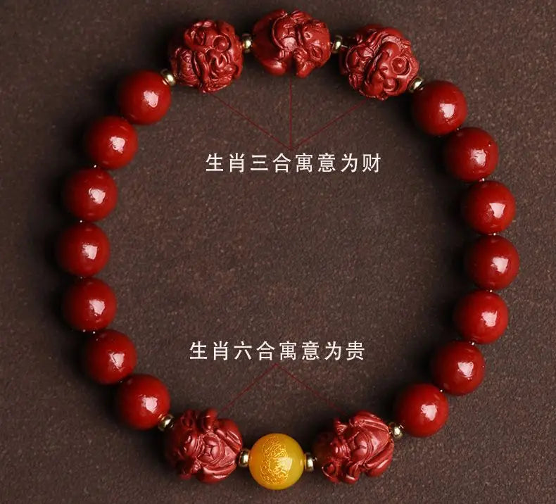 Fidelity Genuine Cinnabar Six Three-in-One Bracelet in USA.