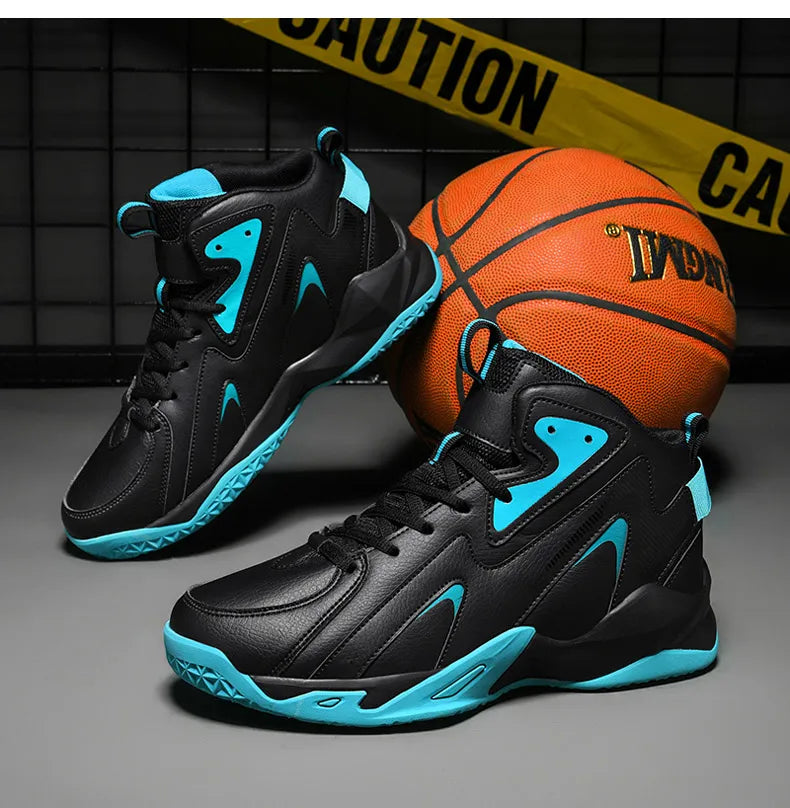 Autumn Winter Men High-Top PU Leather Basketball Shoes in USA