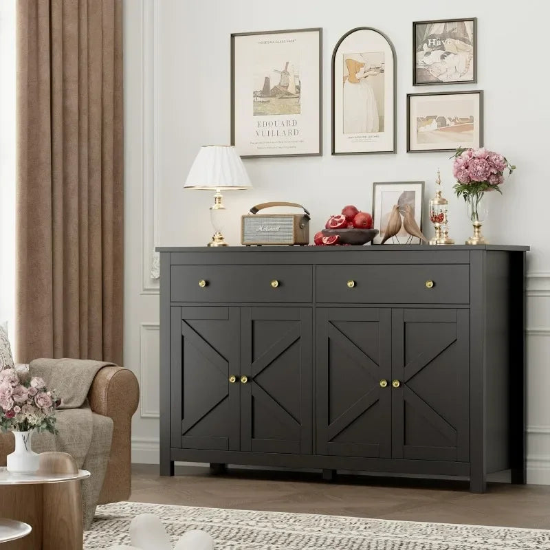 Black Sideboard Buffet Cabinet Storage, Large Buffet IN USA.