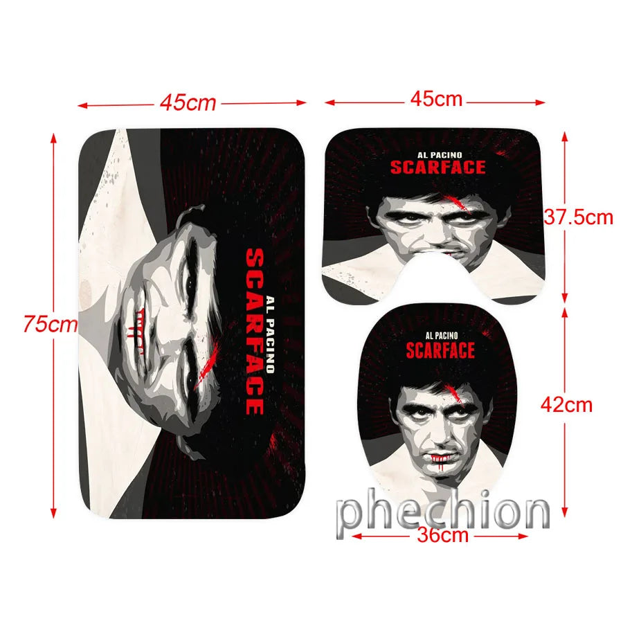 3D Print Scarface Shower Curtain Waterproof Bathroom Curtain in USA.